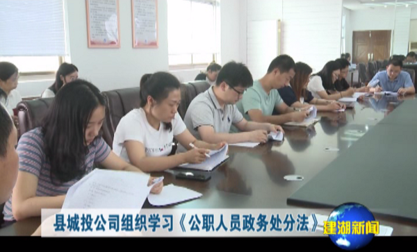县城投公司组织学习《公职人员政务处分法》
